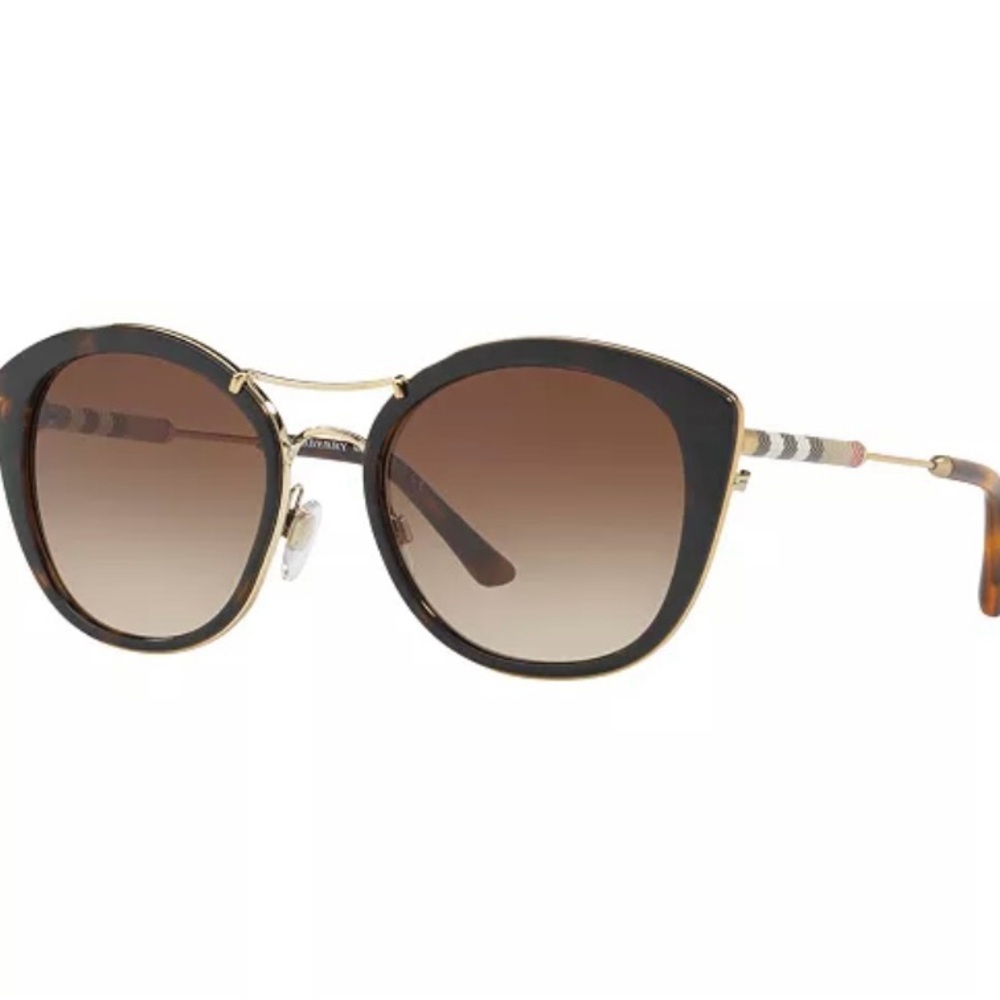 Burberry Gold and Brown Sunglasses - Picture 3 of 5